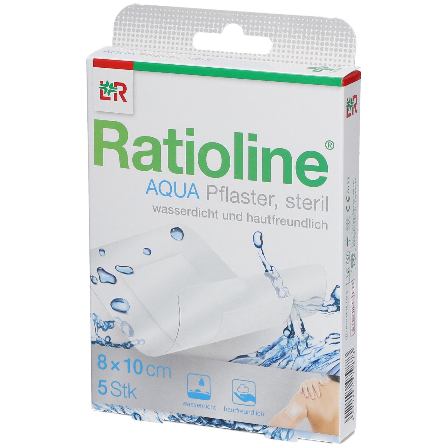 Ratioline aqua Duschpflaster Plus 8x10 cm steril 5 St Pflaster