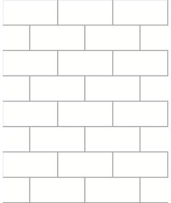 Brewster Easton Off-White Subway Tile Wallpaper - 20.5in x 396in x 0.025in