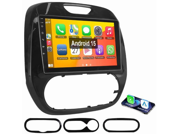 ESSGOO Für Renault Captur Kaptur 2013-2019 Android 15 Autoradio (RDS, Digitalradio (DAB), FM, AM, Carplay Android Auto GPS Navi WIFI BT)