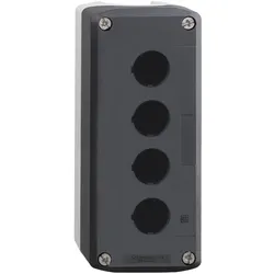 Schneider Electric XALD04 Leergehäuse, Harmony XALD, Kunststoff, dunkelgrau, 4 Bohrungen, 22mm