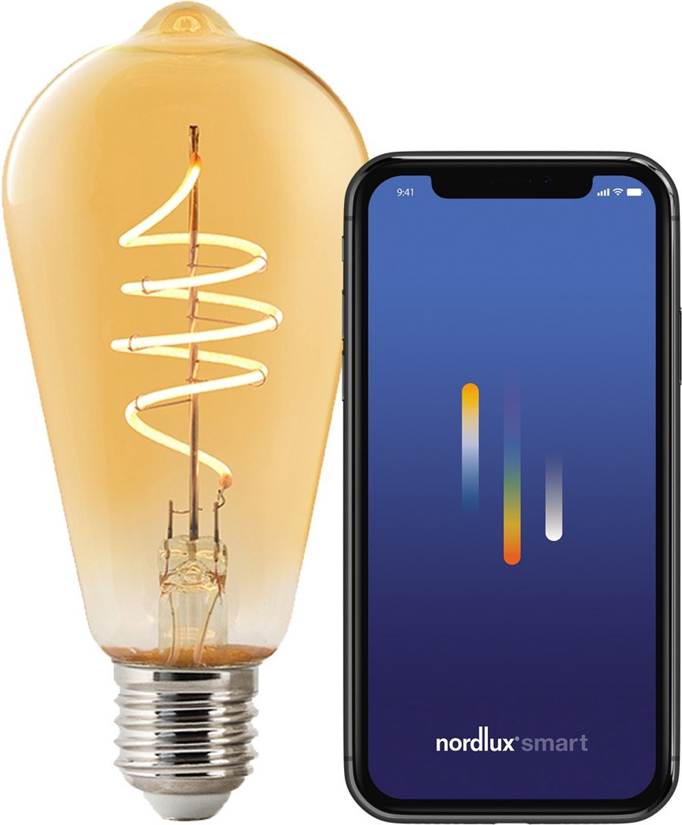 Nordlux SMART Edison Deco LED-lichtbron E27 4,7W 2200K Gold