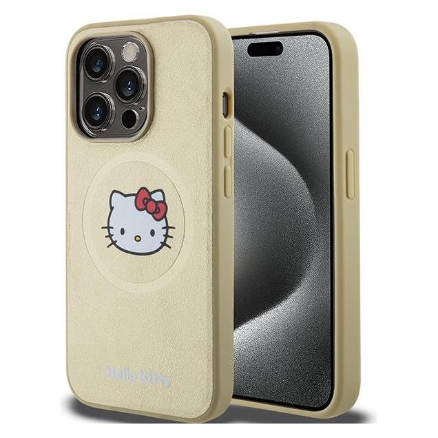 Hello Kitty HKHMP13LPGHCKD iPhone 13 Pro / 13 6.1" złoty/gold hardcase Leather Kitty Head MagSafe (Apple iPhone 13 Pro) (1696244904)