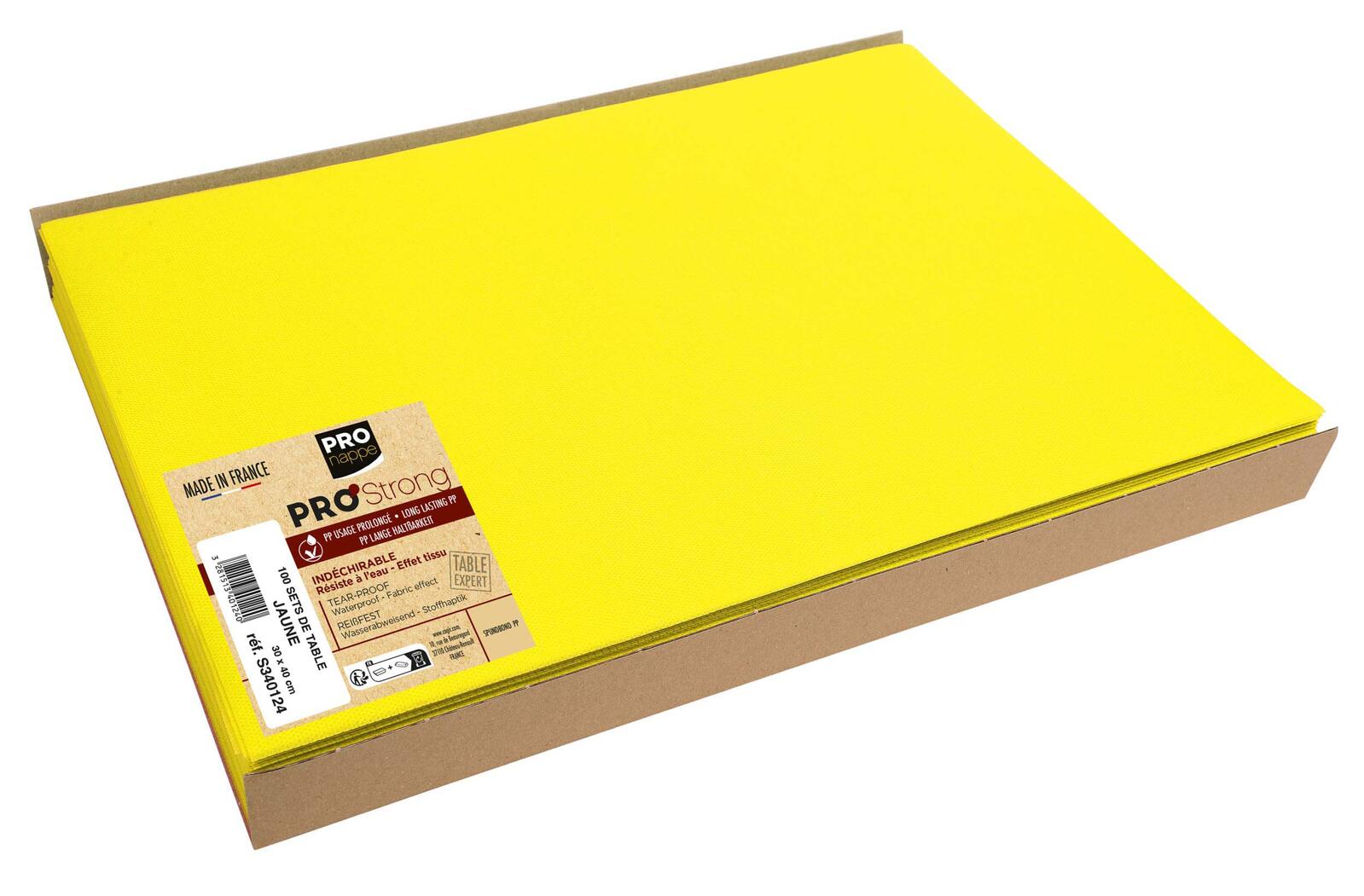 PROnappe Platzsets 30 x 40 cm gelb S340124I
