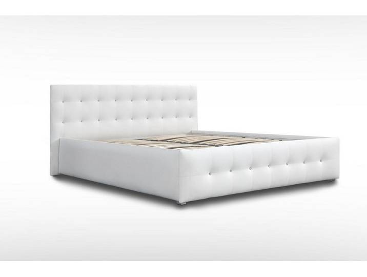 Xlmoebel Bett Weißes Bett im modernen Design mit luxuriösem Finish (Bett, 1-tlg., Bett), Hergestellt in Europa