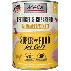 MAC ́s CAT Geflügel, Rind & Cranberry 6x800 g