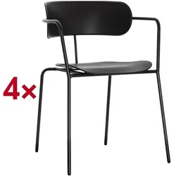 meet 4er-Set Besucherstuhl »Bistro« schwarz, 45 cm