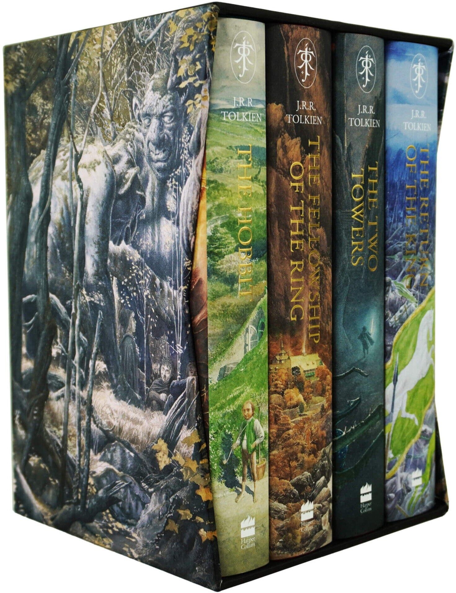 The Hobbit & The Lord of the Rings by J. R. R. Tolkien Illustrated 4 Books Box Set - Fiction - Hardback HarperCollins Publishers
