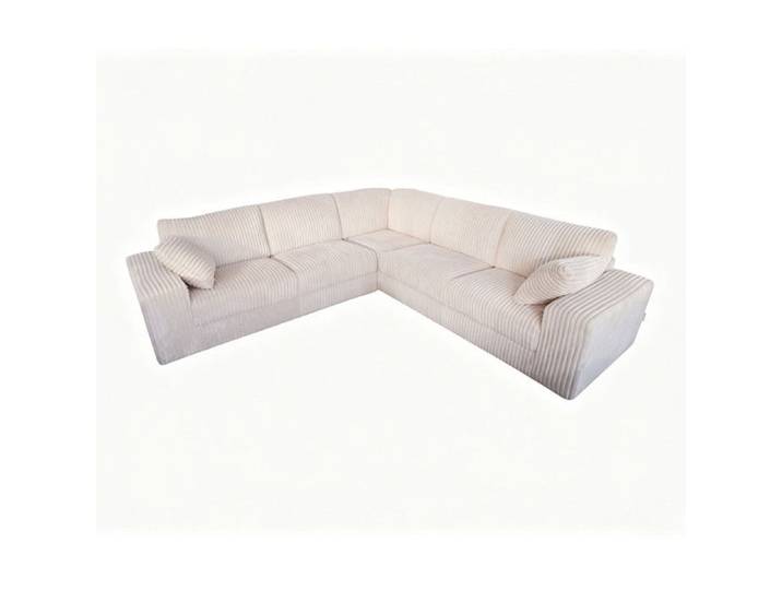 Canapé d'angle velours côtelé beige Adam Takasit