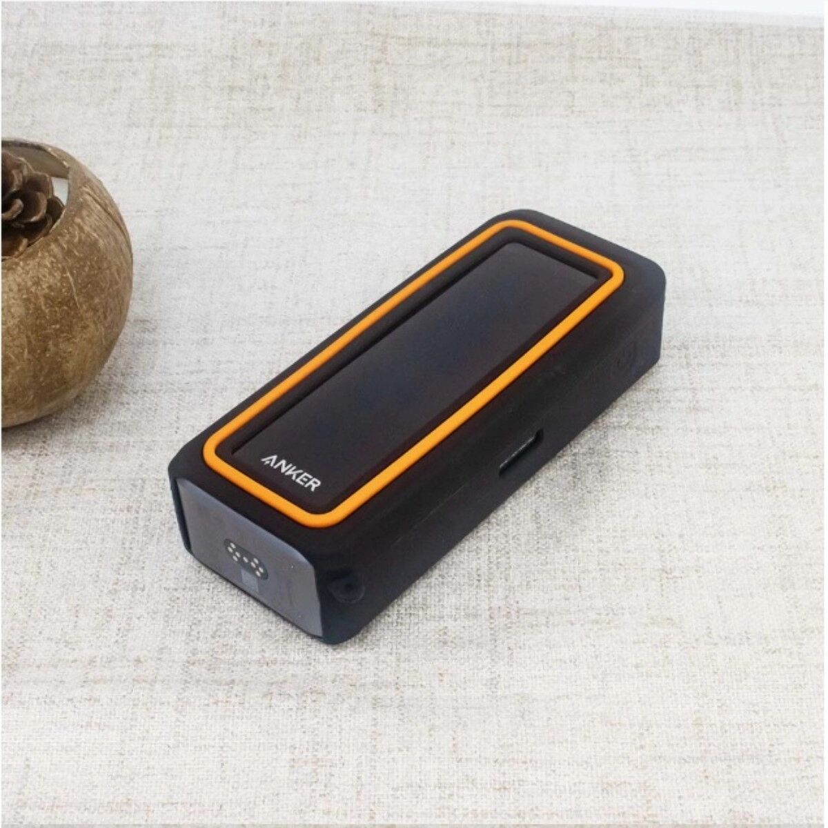 INF Coque de protection en silicone compatible avec Anker Prime Power Bank (26K300W) A110A - Manchon orange souple anti-choc