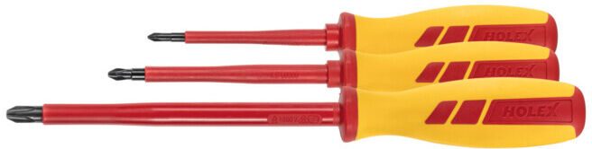 Holex Jeu de tournevis pour Phillips 100% isolé, Nombre de tournevis: 3 (668641 3)
