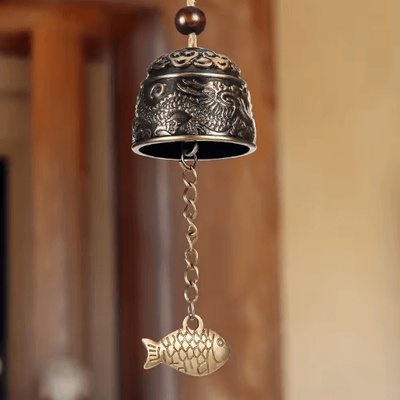 Inspire Picks Vintage Dragon Feng Shui Wind Chime Metal Good Luck Hanging Bell For Home And Garden 1 Pc