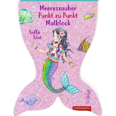 Meereszauber Malblock: Punkt zu Punkt - Nella Nixe, von , Coppenrath Verlag GmbH & Co. KG, 978-3-649-64695-2