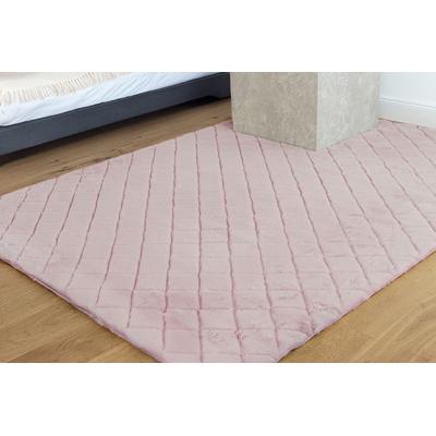 Teppich PADIRO "Imala 125", rosa, B:160cm H:30mm L:230cm, Polyester, Teppiche, Teppich, Besonders weiche Haptik, flauschig, geprägtes Muster