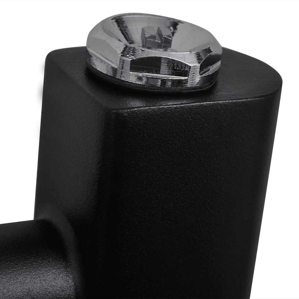 vidaXL Sèche-serviettes eau chaude à rails droits noir 500 x 1160 mm