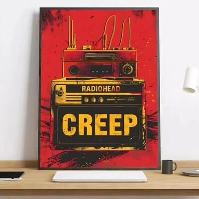 Uplifted Finds "Radiohead ""In Rainbows"" Style Canvas Art   Aesthetic Band Poster For Home & Bar 3 21 X 30 Cm Frameless"