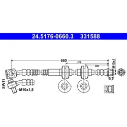 Bremsschlauch ATE 24.5176-0660.3 für Opel Cascada