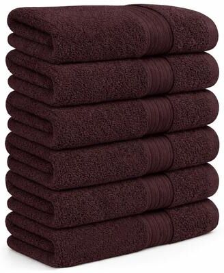 Ample Decor Thick Ultra Soft Cotton Hand Towels 18x28 Inch - 6 Pcs