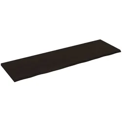 vidaXL Waschtischplatte Dunkelbraun 200x60x(2-4)cm Massivholz