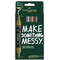 Faber-Castell Acrylic Marker Set »Metallic« 4 Stifte