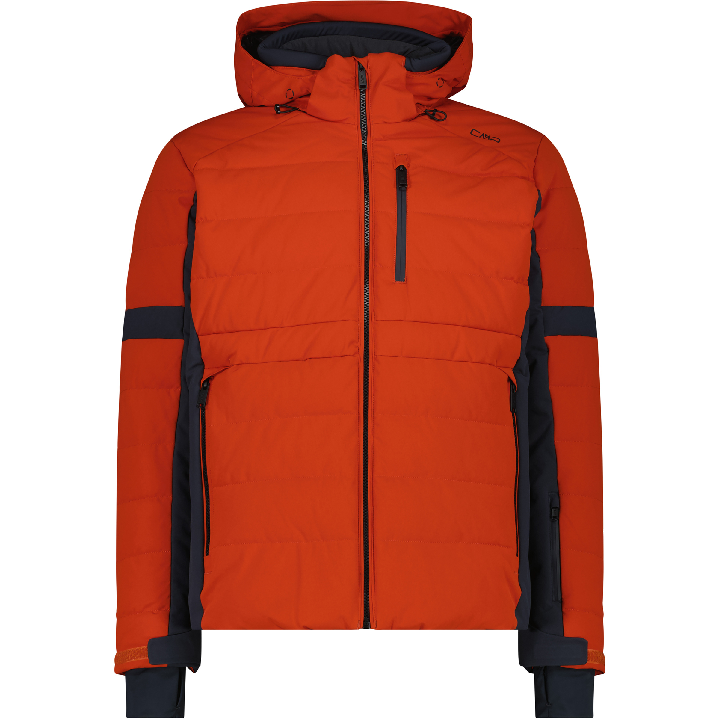 CMP Zip Herren Kunstfaserjacke rot Größe XL Skifahren Elastisch