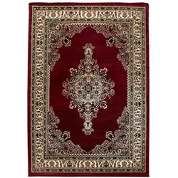 Carpetsale24 Orient Teppich 300x400 cm Rot, Großer Wohnteppich mit Ethno-Charme, Pflegearme Lösung für offene Räume, Galerie oder Loft
