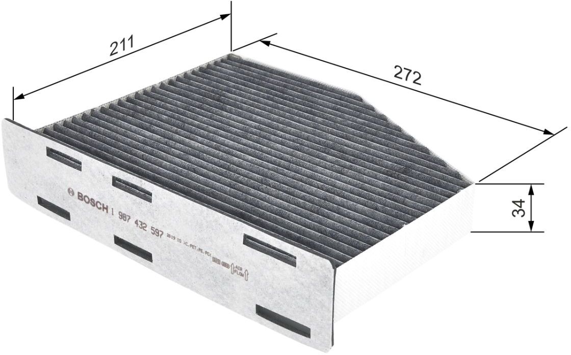 Bosch Filtro aria abitacolo 1 987 432 597