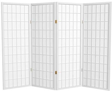 Red Lantern 4 ft. Short Window Pane Shoji Screen