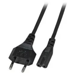 EFB EK502.3 Netzleitung Euro - C7 180°, schwarz, 3, 0 m, 2 x 0, 75 mm2 EK5023