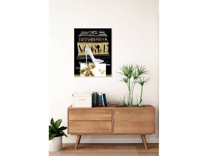 Tableau en verre Livres de mode avec Impression artistique sur verre de sécurité Multicolore 60 x 80 x 1cm