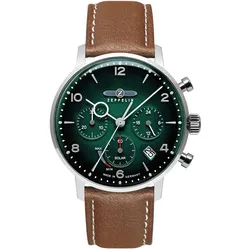 Zeppelin 8086-4N Herrenuhr Solar Chronograph LZ129 Hindenburg Braun/Grün