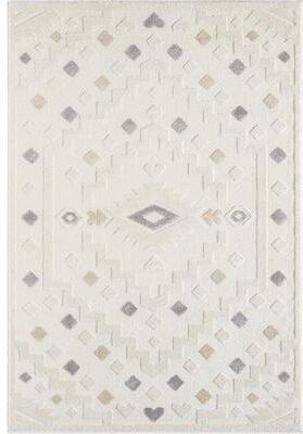 Abani Cozy COZ160A Cream Grey Tribal Medallion Area Rug