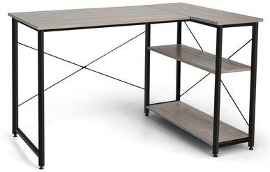 L Shaped Computer Desk Reversible Workstation with Adjustable Shelf