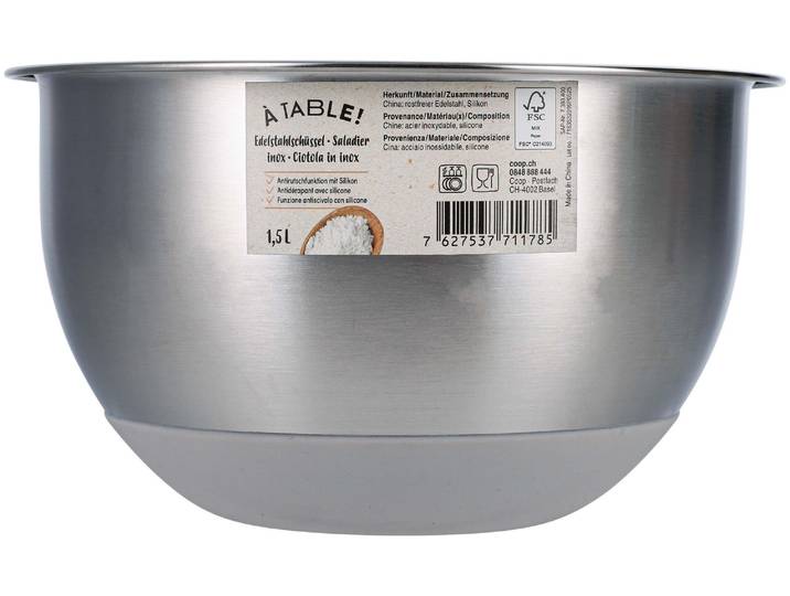À Table! Edelstahlschüssel 1.5l 16cm