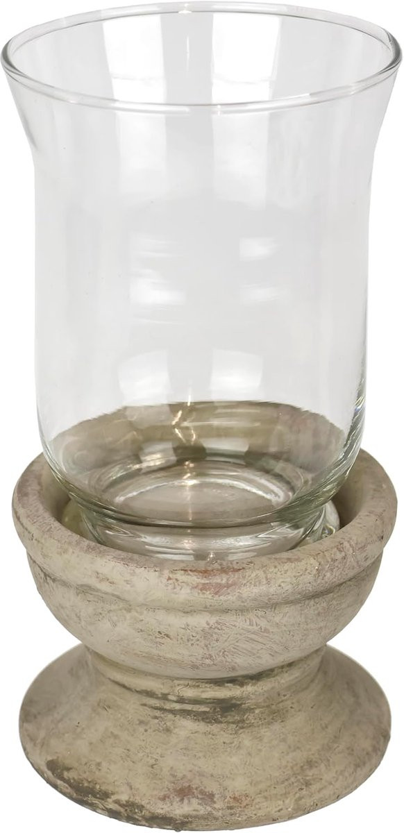 Decoratieve Lantaarn met Glascilinder - Windlicht voor Binnen en Buiten - Tafeldecoratie voor Kerst en Pasen