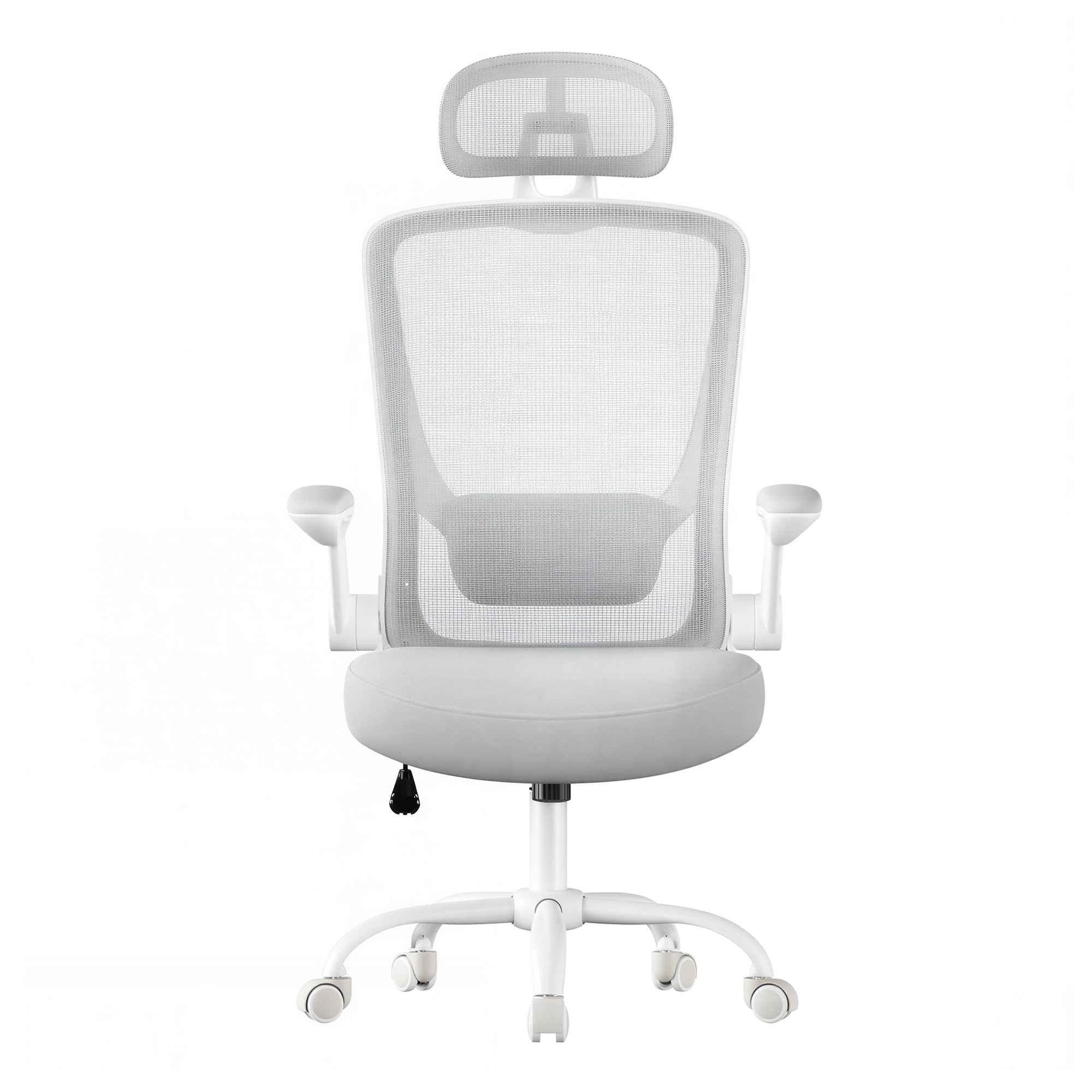 SONGMICS Ergonomischer Bürostuhl, Drehstuhl mit Wippfunktion, Meshstuhl OBNB35047G01