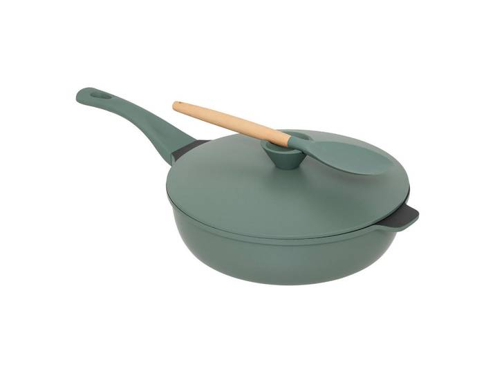 5five Simply Smart Dampfgar-Pfanne Healthy 4-teilig, Grün, Metall, Kochgeschirr, Töpfe, Bräter