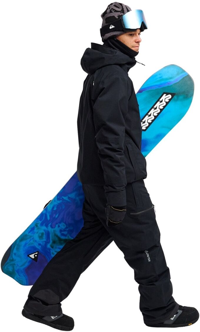 Snowboardjacke QUIKSILVER "Pro Path Stretch GORE-TEX", Herren, Gr. M, schwarz, Obermaterial: 100% Polyester., Jacken Snowboardjacke schwarz M