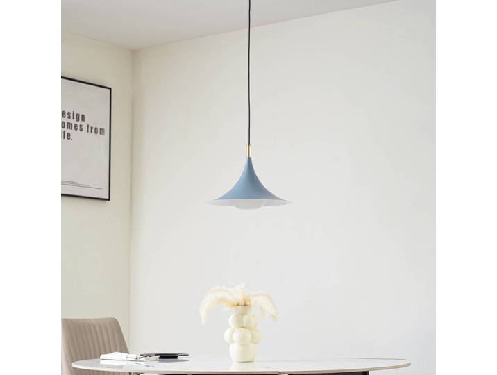 Hanglamp Jarl, dimbaar, blauw, Woon-/ Eetkamer, metaal, Modern, hanglamp