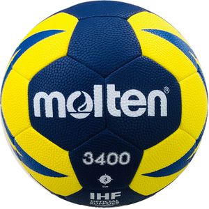 Molten Handball H3X3400-NB, Größe 3, blau/gelb, 425 Gramm, Trainingsball