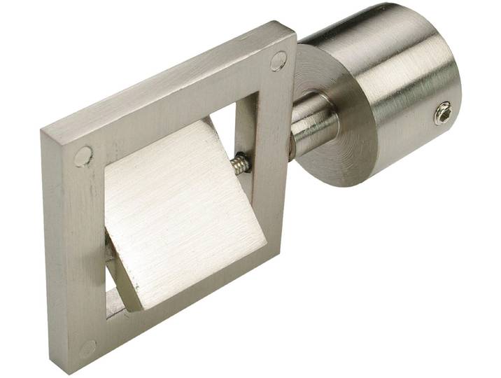 Gardinenstangen-Endstück LIEDECO Endstück, Endknopf edelstahl-optik France Toulon Gr. 1, silber (edelstahlfarben), B:2,5cm H:4,2cm L:7cm, Gardinenstangenendstücke, Gardinenstangen-Endstück, Endstück, Endknopf Toulon, 1 Stück