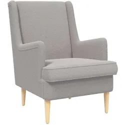 vidaXL Sessel Hellgrau Bouclé