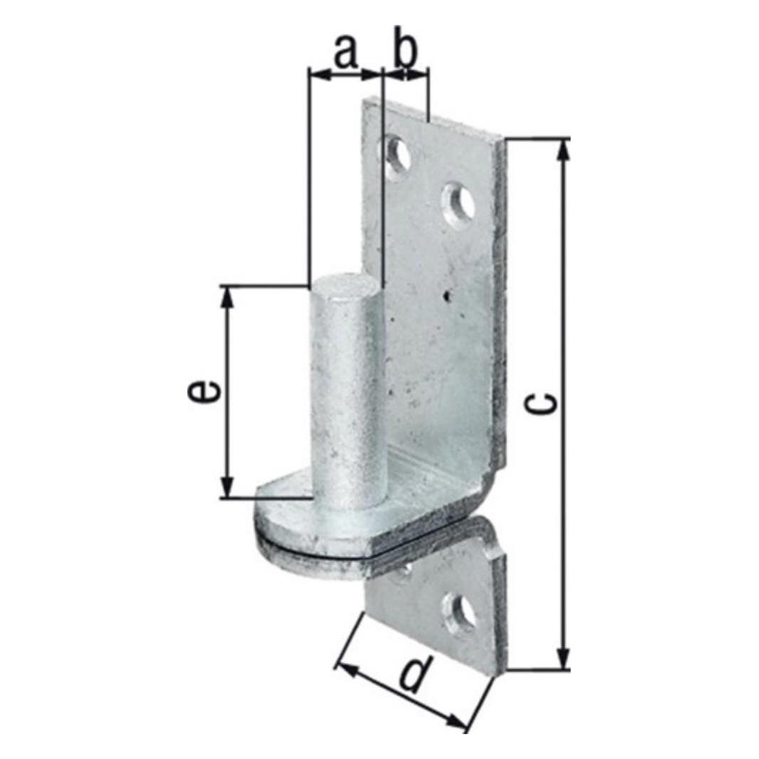 GAH Kloben DI auf Platte 16x13mm feuerverzinkt (Kloben, 1 Stk.) (311254)