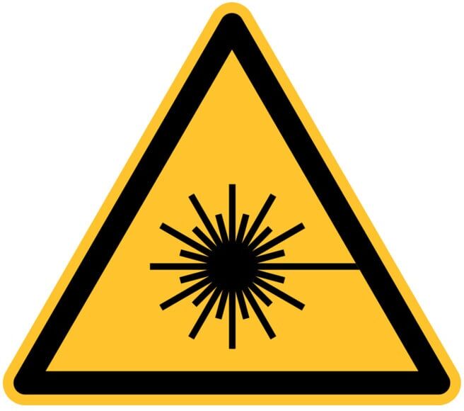 Panneau d'avertissement Eichner Avertissement de rayon laser 10 cm Alu (9225-12104-010)