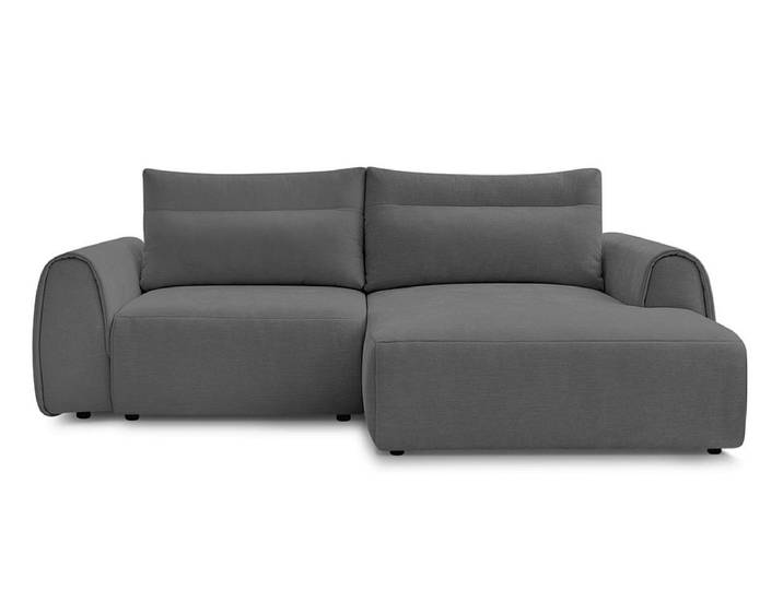 Ecksofa BOBOCHIC ADEN Stoff dunkelgrau