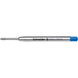 10x Schneider, Ersatzpatronen + Tintenfass, Kugelschreibermine Office 708 (Blau, 0.50 mm, 1 Stk.)