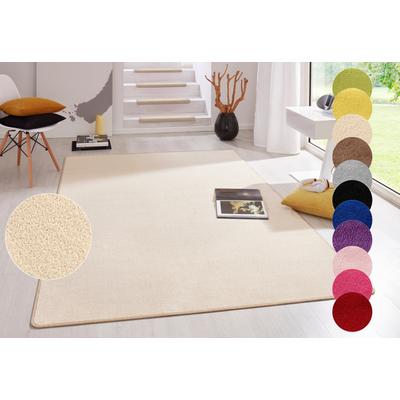 Teppich HANSE HOME "Fancy" Gr. 31, beige, B:133cm H:7mm L:195cm, Kunstfaser, Teppiche, Teppich, Kurzflor, Läufer, uni, gekettelt, Wohnzimmer, Schlafzimmer, Esszimmer