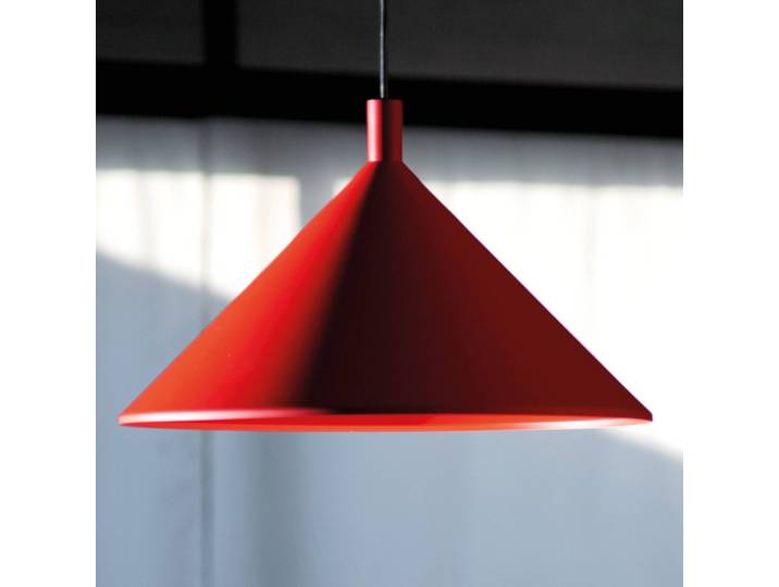 Design hanglamp Cono, dimbaar, rood, Woon-/ Eetkamer, Aluminium, Design, hanglamp