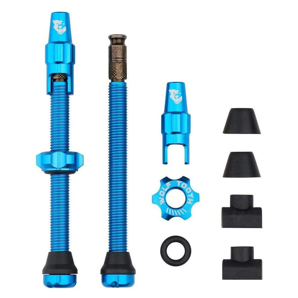 Wolf Tooth Tubeless Valve Stem Ventile, Clik Valve, 60mm, 2 Stk., blue (58324599)