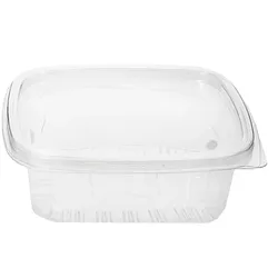 MONOUSO - Transparente Dose mit Klappdeckel PET 500ml (50 Stück)