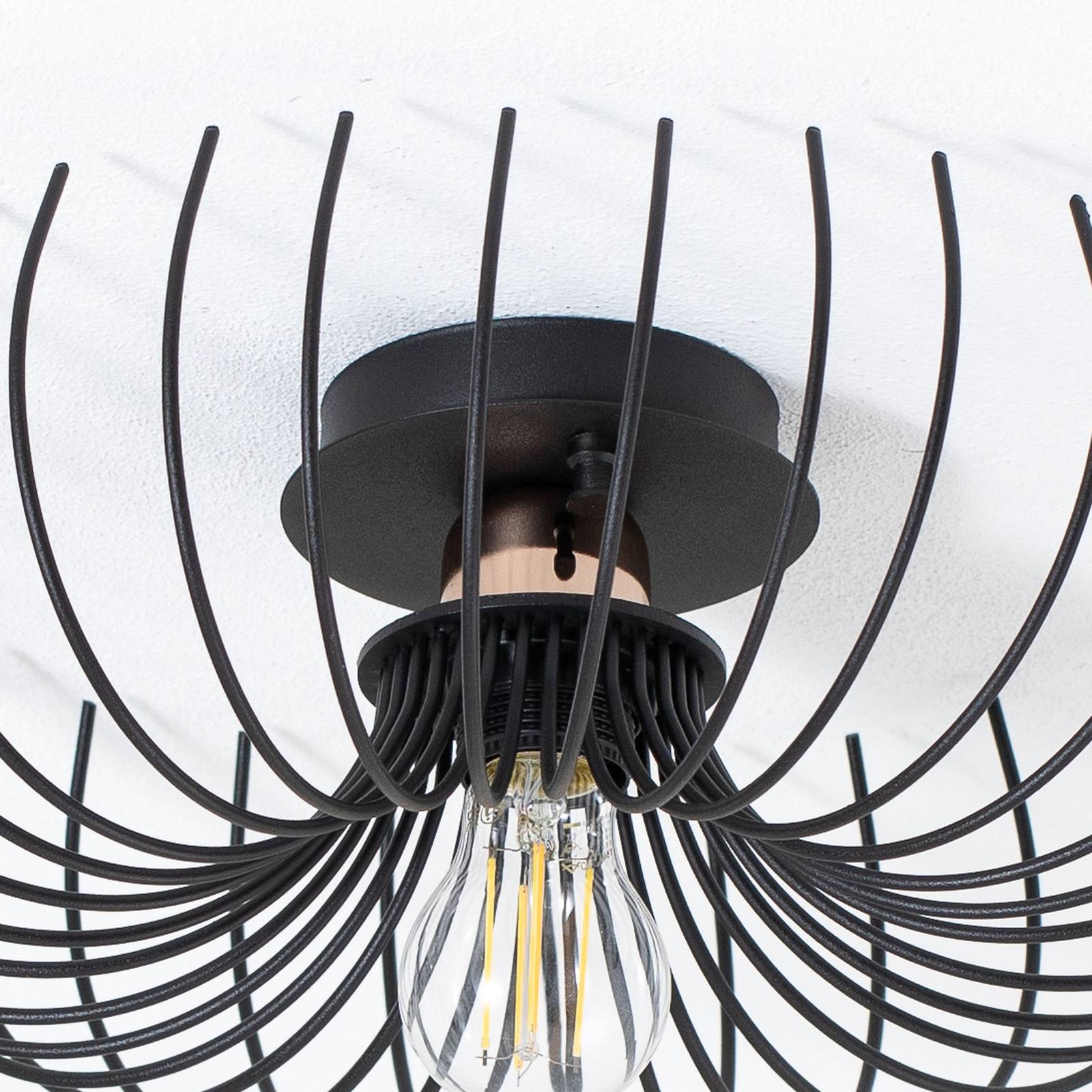 Deckenlampe Aspendos N-641 Opviq, dimmbar, schwarz, für Wohn- / Esszimmer, Metall, Deckenlampe